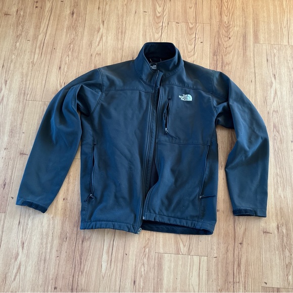 The North Face TNF Apex Softshell Jacket Men’s Large Black Full Zip Outdoor Coat - Picture 1 of 13